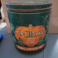 Vintage Del Monte Whole String Beans Tin Round Green picture
