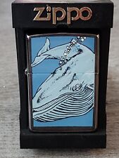 Zippo Lighter Barrett Smythe Endangered Animals Blue Whale Vintage 1994 picture