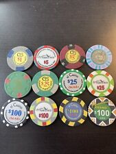 (12) Puerto Rico Casino Chips Vintage Chips $1 $5 $20 $25 $100 Wow picture