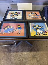 4 BEATLES SERICEL CARTOON LIMITED EDITION 500 ANIMATION FRAMED ART picture