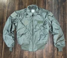 Nomex Aramid CWU 45P Flight Jacket Cold Weather Green Fire Resistant LG Flyers picture