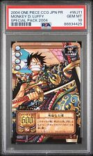 2004 One Piece PSA 10 Luffy WJ-11 tcg Promo Samurai Weekly Jump Gold picture