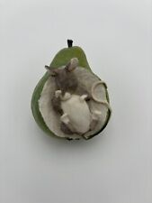Vintage After The Party “Mouse Asleep In Pear” Figurine By Munro 1994 EUC picture