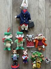Vintage Christmas Mouse Mice Ornaments Lot Of 8 EUC picture