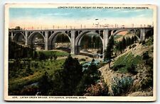 Latah Creek Bridge Postcard Spokane Washington WA PM 1918 picture