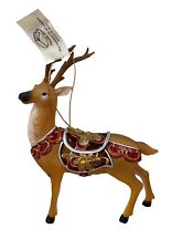 Pacific Rim Retired Reindeer Deer Light Cover Tan and Burgundy picture