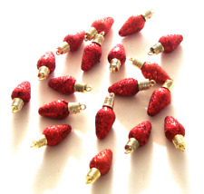 Red Christmas Lights Micro Ornaments 29mm for Miniature Decorations, 18 Total picture