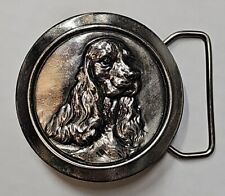Vintage 1977 Cocker Spaniel Dog Great American Belt Buckle  Made In USA picture