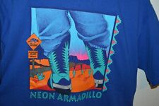 Vintage 90s Disney Designs Neon Armadillo Pleasure Island TSHIRT Cowboy Cactus M picture