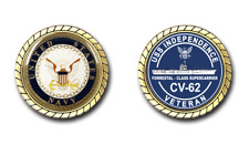 US Navy USS Independence CV-62 Silhouette Veteran Challenge Coin picture