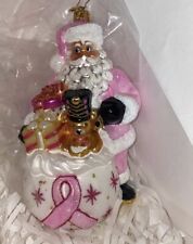 Radko POISED IN PINK Santa ORNAMENT #1020832 NWT 6.5” picture