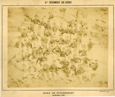 Pineau. France, Ecole de Firecracker, 4th Regiment du Genie Vintage albumen pr picture