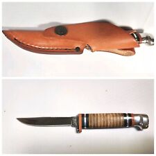 Case XX 379 M3 FINN SS Small Hunting Knife With Leather Sheath A+ VERY NICE picture