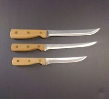 3 Vintage OLD HOMESTEAD Fillet,Utility and Slicer Knives Lifetime Cutlery Japan picture