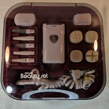 Vintage Philips Beauty Set Austria TESTED Electric Razor Nail Filer Massager picture