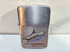 Vintage Working Zippo Lighter USS INDEPENDENCE CV62 aircraft carrier 6846/33 picture