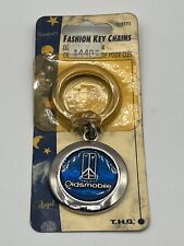 Vintage Oldsmobile Key chain Made in USA round Chrome with Blue picture