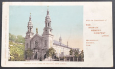 1901 Church of St Anne de Beaupre Iron-Ox Remedy Co Walkerville Ontario Postcard picture
