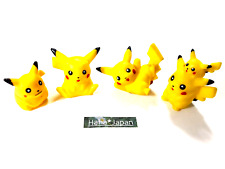 Pikachu Pokemon Finger Puppet Lot of 4 Bandai Figures Toy Kids Yellow Vinyl Soft picture