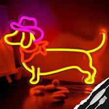 Eyecatching Multi-Color Neon Dog Light with Cowboy Hat - USB Powered, Alexa-Comp picture
