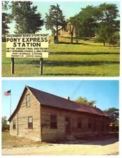 Hanover, Kansas - Hollenberg Ranch Pony Express Station - ca.1960 (2 pcs) picture