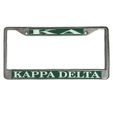 Vintage Kappa Delta License Plate Frame Metal Craftique 6 1/4 x 12 1/4 picture