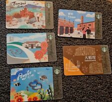 Lot Of 5 Tamsui, Penghu, Penghu, Yingge & Dadaocheng Starbucks Card picture