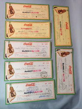 Coca Cola Greenwood Miss Bottling Works Payroll Check lot 1942 1947 1948 Coke picture
