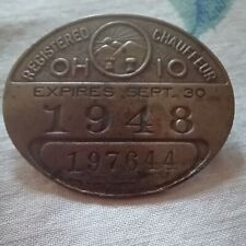 Vintage 1948  Ohio Chauffeur License Pin Metal picture