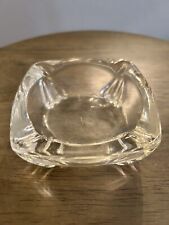 Vintage Clear Glass Art Deco Ashtray Tobacciana. Preowned 3.5” Wide picture