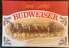 Vintage Budweiser 1977 CLYDESDALE SEASONS GREETINGS Cardboard Store Display Read picture