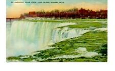  Niagara Falls American Falls From Luna Island Vintage Postcard NY 15 picture