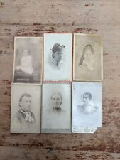 Victorian CDV Photographs Women and Girls. Lot of 6 cabinet Cards.  picture