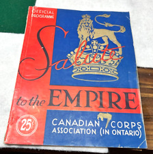 SCARCE 1939 ROYAL VISIT TO CANADA PROGRAM - KING GEORGE VI -SALUTE TO THE EMPIRE picture