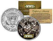 World War II * GUNNERS * B-17 Flying Fortress Colorized JFK Half Dollar Coin picture