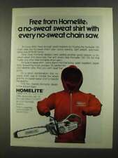 1972 Homelite 150 Chain Saw Ad - No-Sweat picture