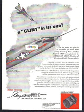 CHANCE VOUGHT AIRCRAFT DALLAS,TX 1956 F8U-1 CRUSADER DAYSTROM PACIFIC GYROS AD picture