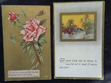 TWO VINTAGE UNUSED POSTCARDS EARLY 1900 picture