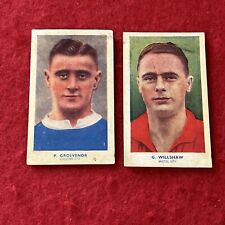 1939 R & J Hill “Famous Footballers” Tobacco Card Football Lot (2) G-VG picture