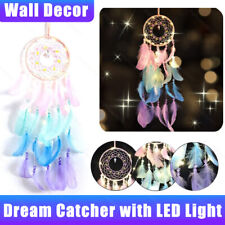 Dream Catcher with LED Light Wall Hanging Decoration for Girls Bedroom Wed Pink picture