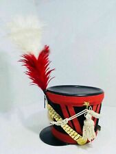 DGH®  French Napoleonic Shako Helmet with Red Plume Halloween Gift  ASA picture