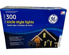 Merry Midget 300 ct Icicle style light set Indoor/outdoor clear end to end 13ft picture