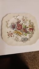 VINTAGE Johnson Brothers SHERATON 8 Inch Square Plates Made In England Signed picture
