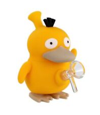 5“ Psyduck Silicone Hookah Pokémon Shisha Water Pipe Bong with 14mm Glass Bowl  picture