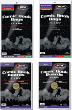 BCW Resealable Thick Silver Age Comic Bags and Backing Boards - 200 ct picture