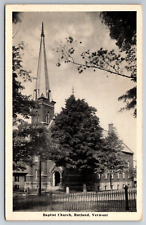 Vintage Postcard VT Rutland Baptist Church -2192 picture