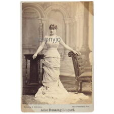 Alice Dunning Lingard English Actress, Original 1870's Cabinet Photo picture