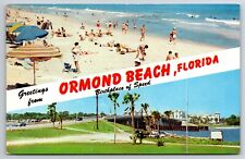 Ormond Beach Florida FL Granada Ave Rockerfeller Bridge Halifax River Postcard picture