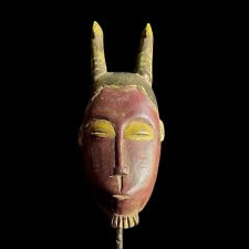 African mask antiques tribal Face vintage Yaure,Authentic Antique MASK-9373 picture