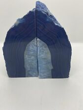 Stunning Beautiful blue agate bookends Natural Outdoors picture